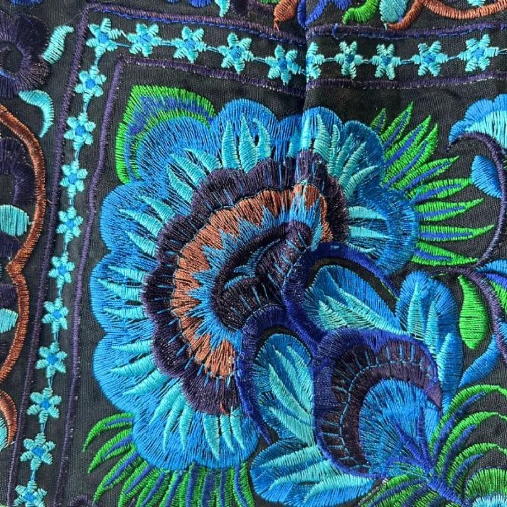 Thai Hand Crafted Artisan Embroidered Clutch